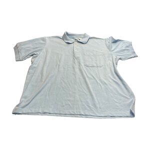 Haband Polo Shirt Men's 2X Blue Polyester Golf Performance Short Sleeve Collared
